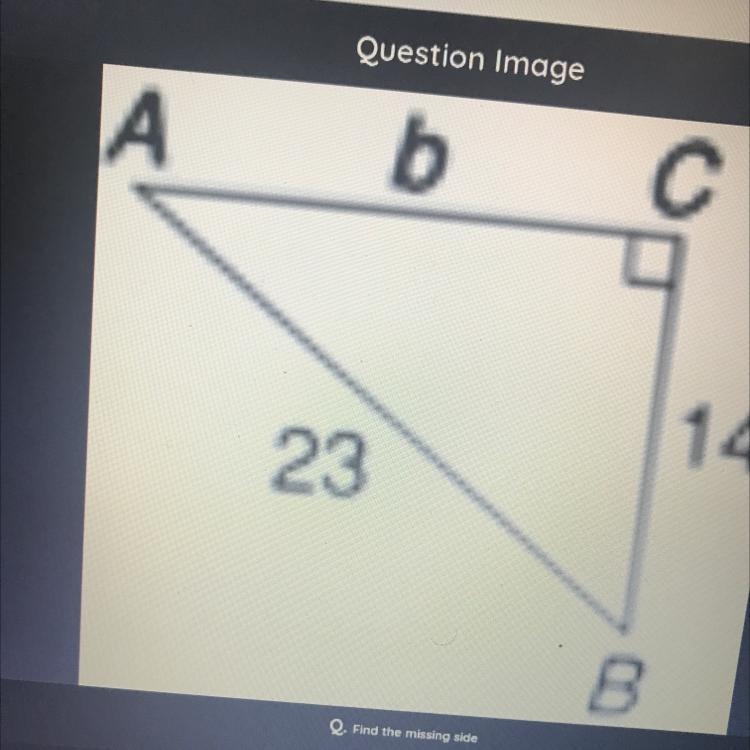 Find the missing side A)9 B)37 C)18.2 D)26.9-example-1