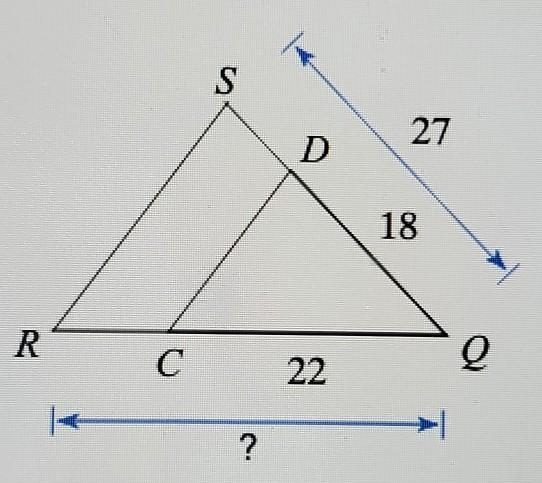 Find the missing length. The triangles in each pair are similar. A. 47 B. 38 C. 45 D-example-1