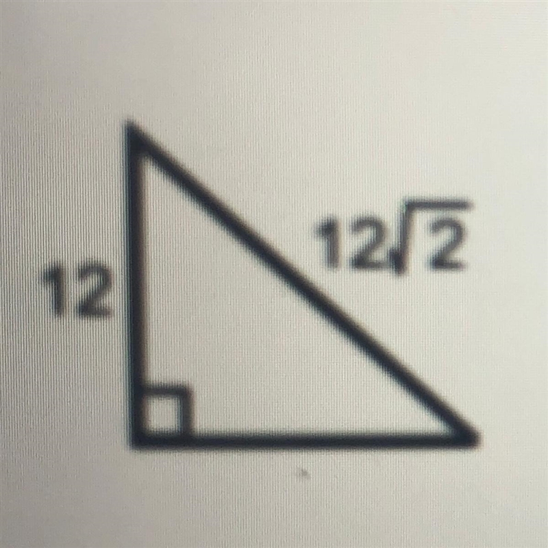 HELP ME ASAP ?!? PLEASE Find the length of the missing side. Simplify all radicals-example-1