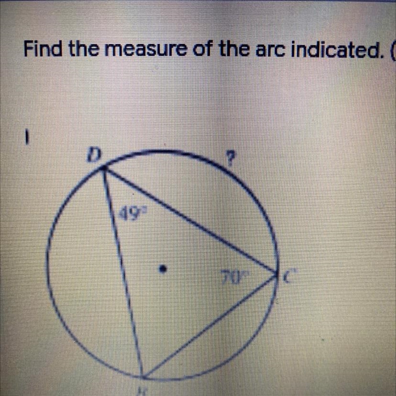 Find the measure of the arc indicated. (Only type the number.) *-example-1