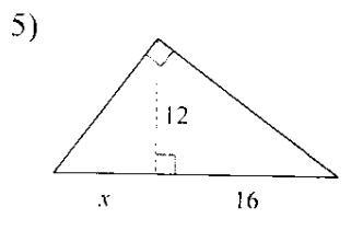 Please Help Me! Find the missing length indicated. Leave your answer in simplest radical-example-1