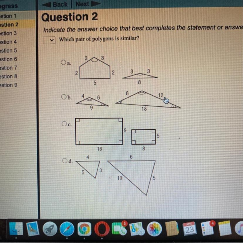 Which pair of polygons is similar-example-1