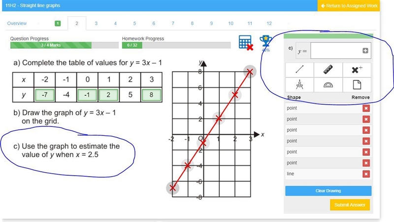 Estimating using graph-example-1