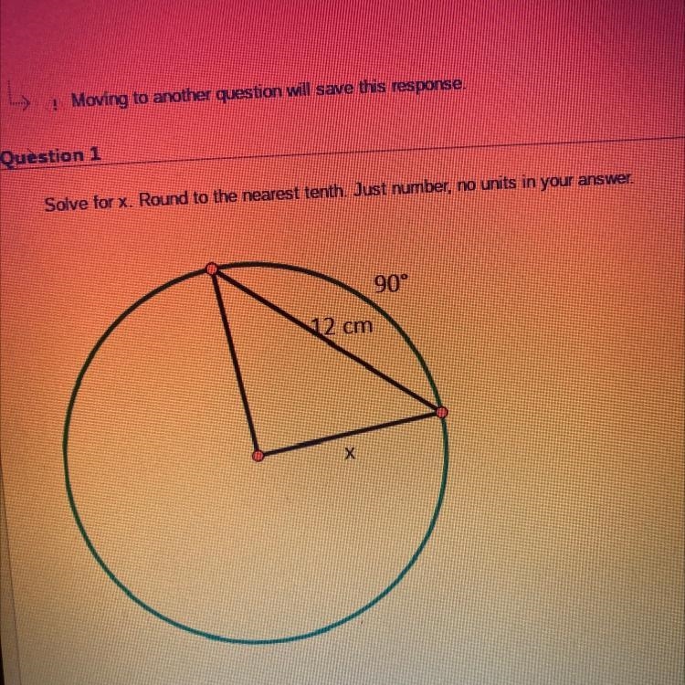 Solve for X in the triangle-example-1