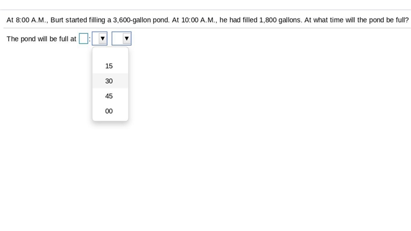 Pls help! Due today. The last box is the choices of a.m or p.m-example-1