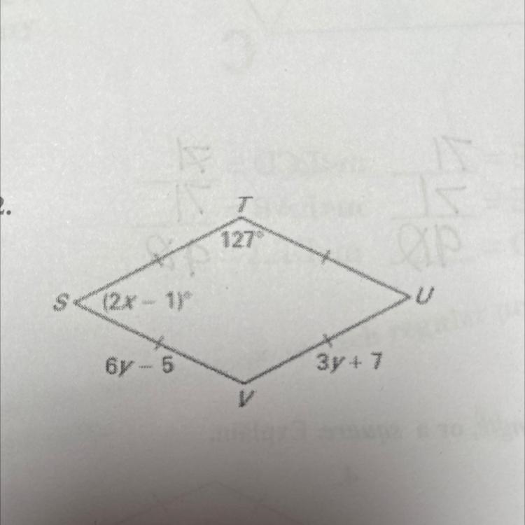 Please help me solve for x and find missing side lengths and angle measures,,-example-1