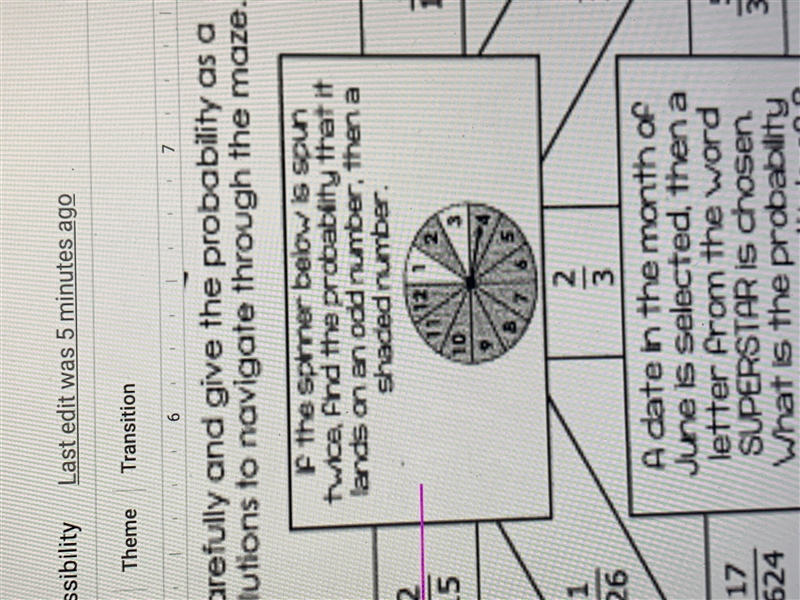 if the spinner below is spun twice, find the probability that it lands on an odd number-example-1