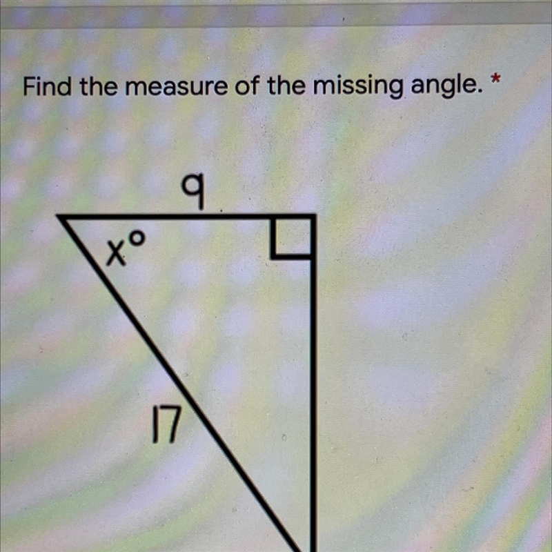 Find the measure of the missing angle (Picture)-example-1