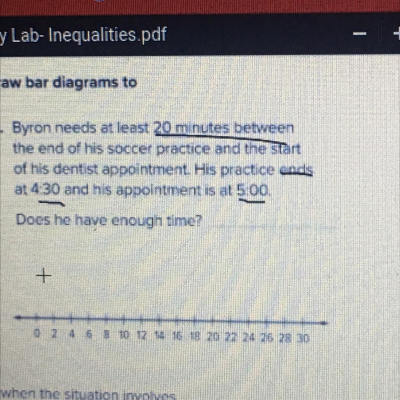 Byron needs at least 20 m rutes between the end of his soccer practice and the start-example-1