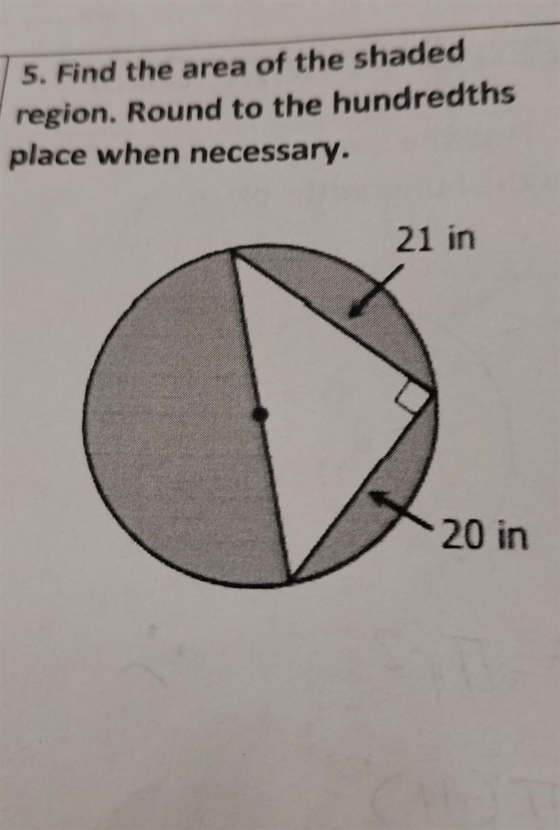 Find the area of the shaded region. Round to the nearest hundredths place when necessary-example-1