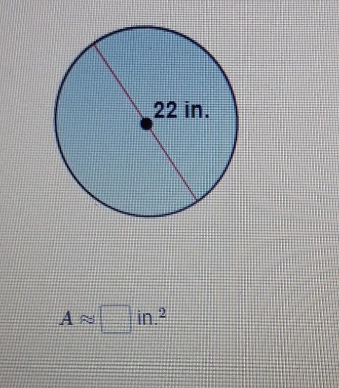 Find the area of the circle. Round your answer to two decimal places, if necessary-example-1