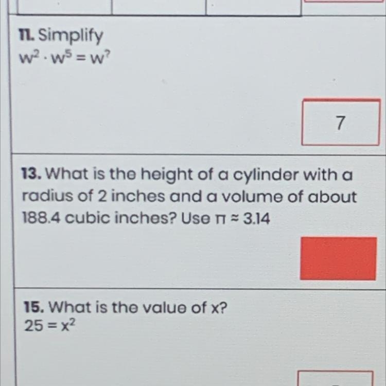 Solve for problem 13! Please! The answer could be 58,11, or 15. If u get sum different-example-1