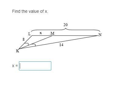 Find x from this triangle-example-1