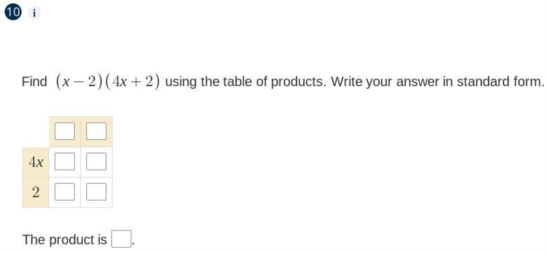 Please help if you understand table of products and standard forms!-example-1