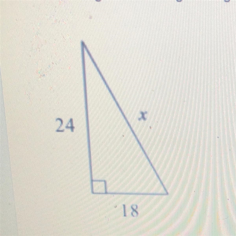 Find the missing side of the right triangle. Write the value only.-example-1