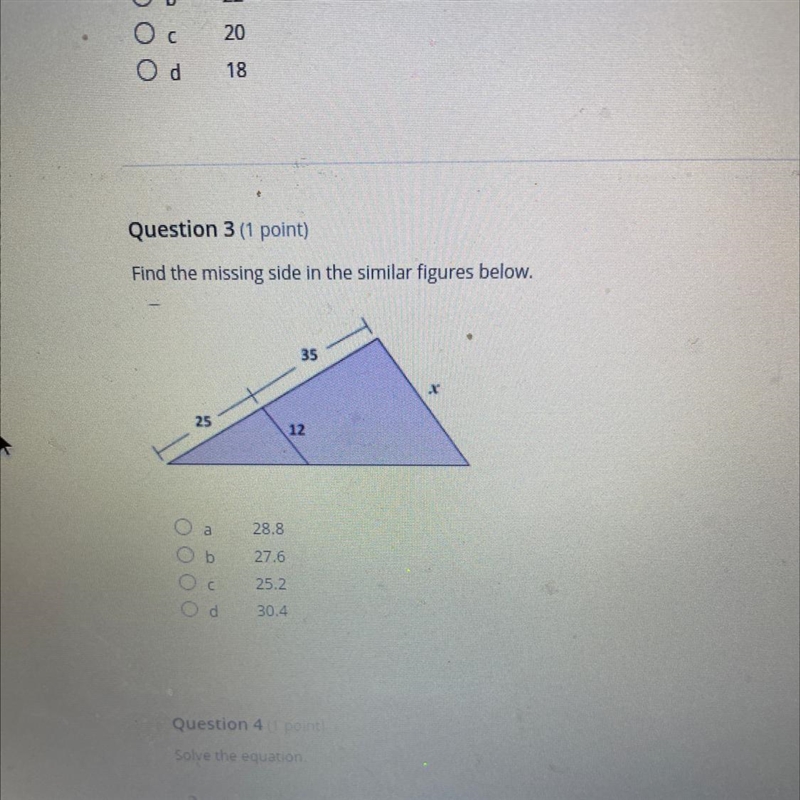 Find the missing side in the similar figures below-example-1