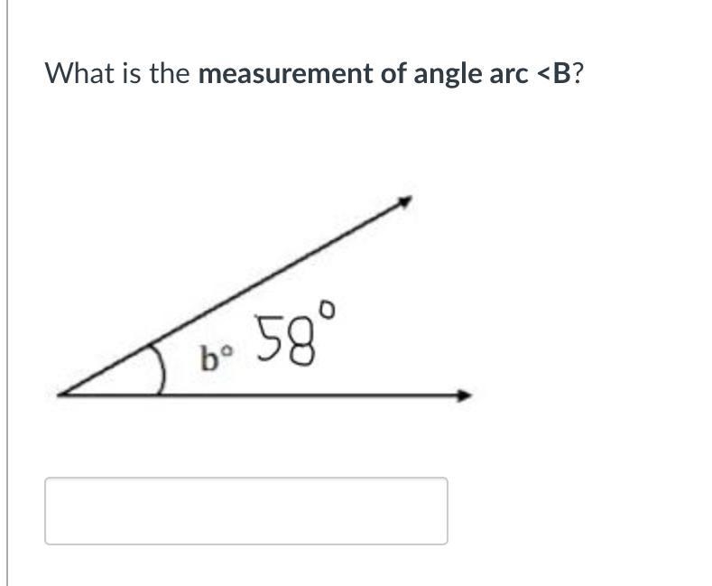 What is the measurement of angle arc-example-1