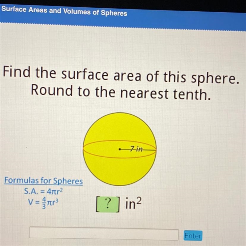 Surface area of spheres-example-1