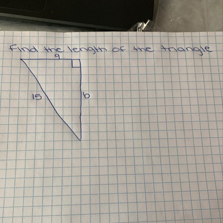 Please help! Find the length of the triangle.-example-1