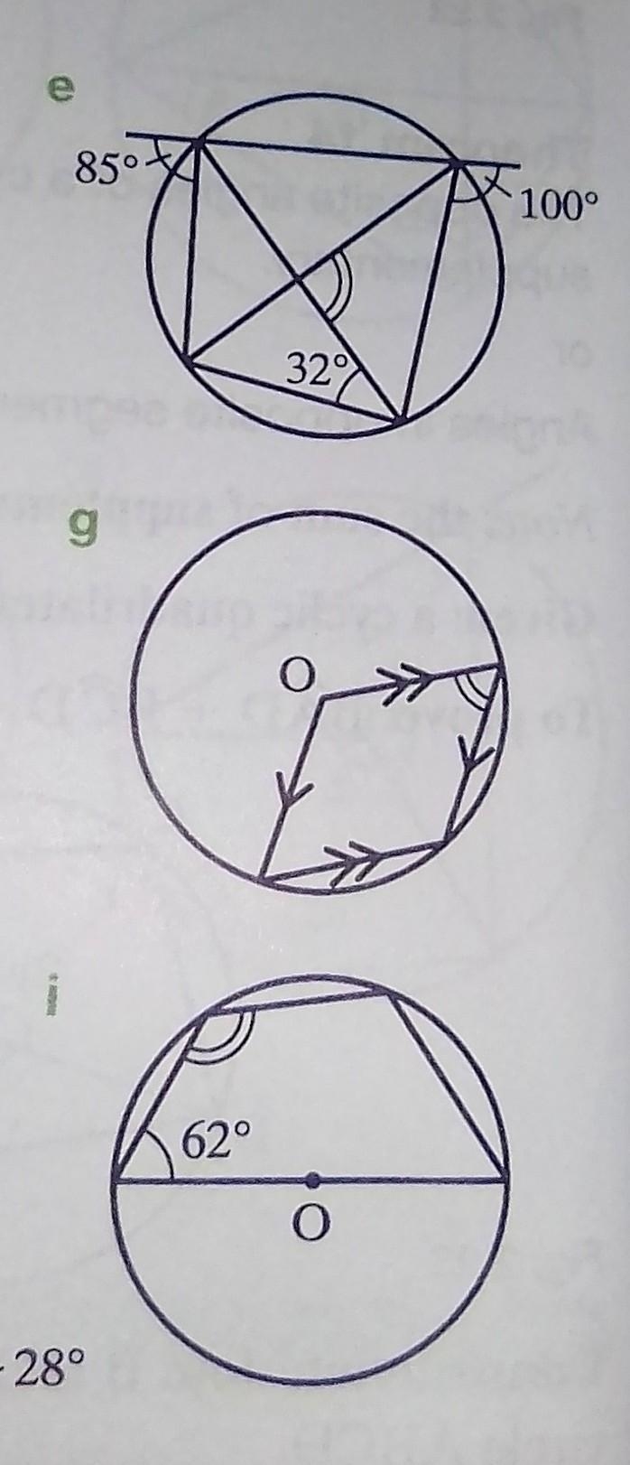 Find the marked angles in each of the following. (where a point O is given it is the-example-1