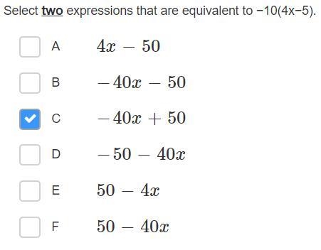 Please help me with this I can't find the second equivalent for this-example-1