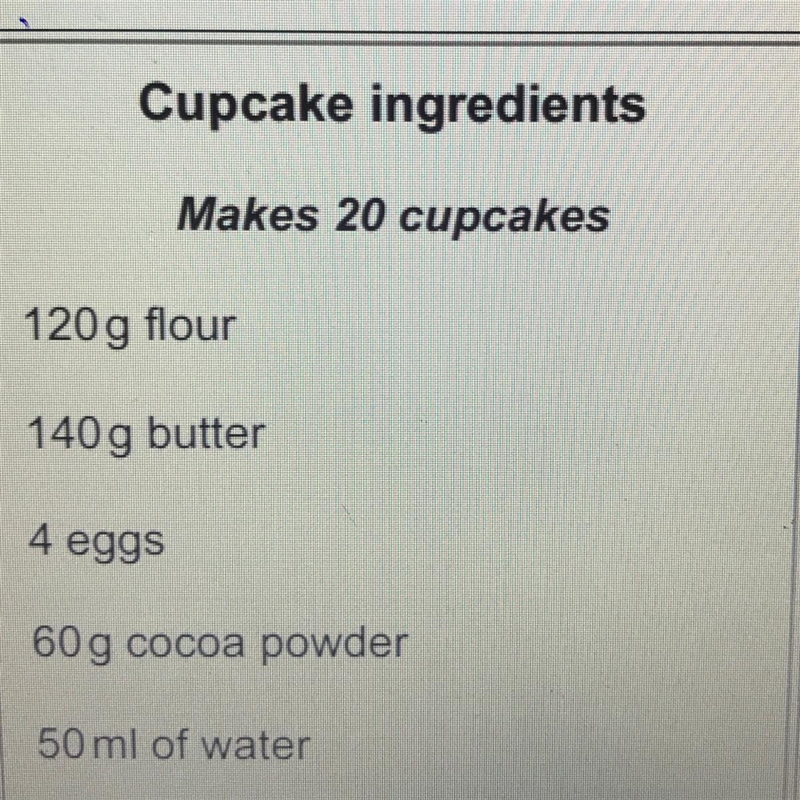 (c) Rashid has 210g of cocoa powder and plenty of the other ingredients. He says that-example-1