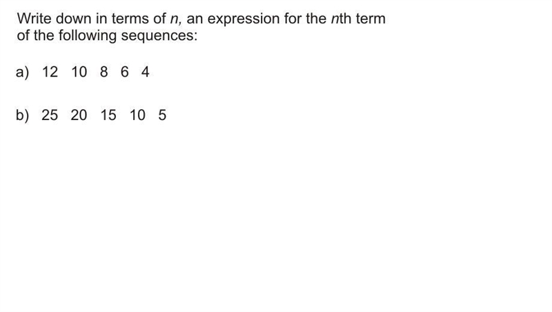 Write down in terms of n-example-1