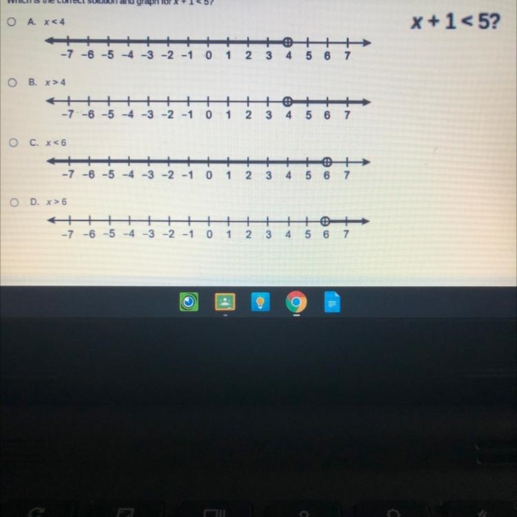 X +1 <5 how do I do this-example-1