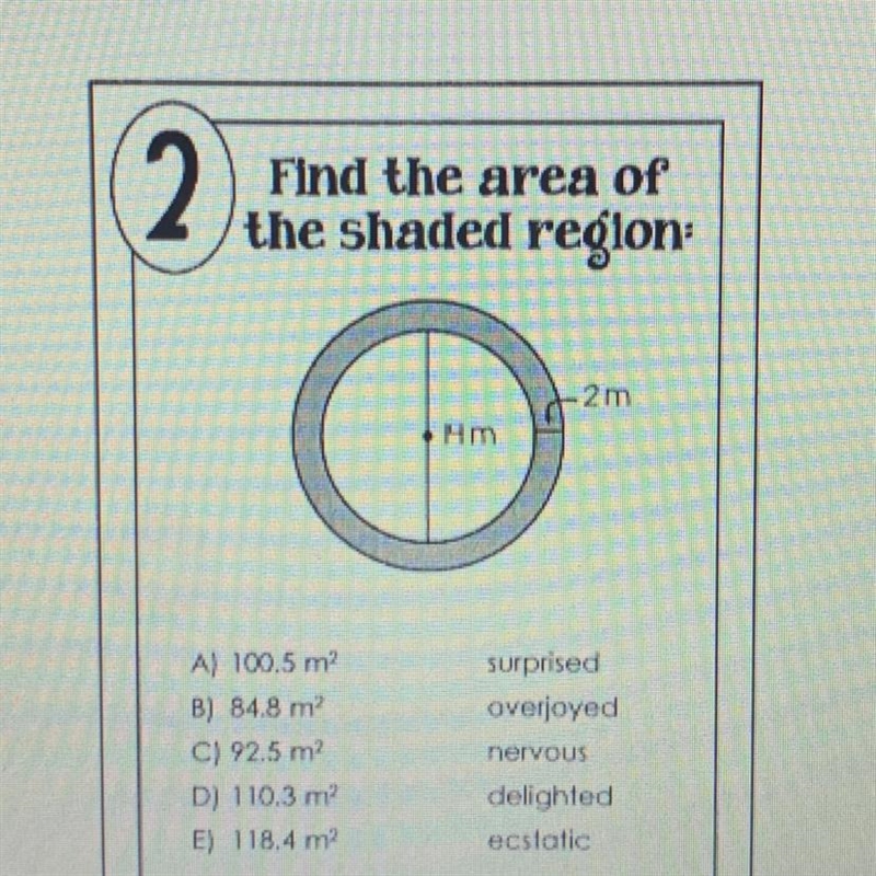 Help please. It’s geometry and it asks to find the shaded region.-example-1