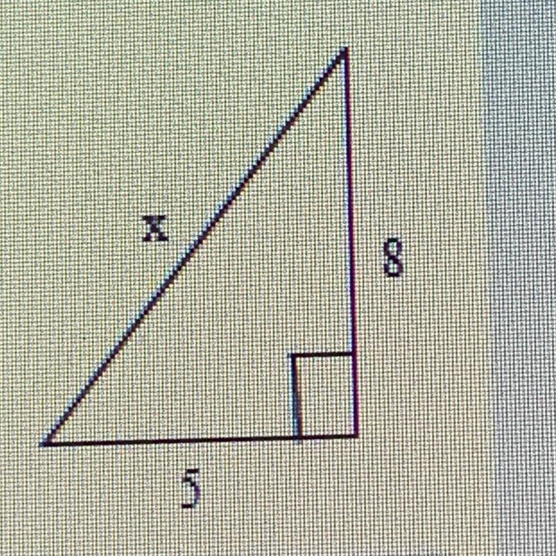 Find the value of x. If necessary, write your answer in simplest radical form.-example-1