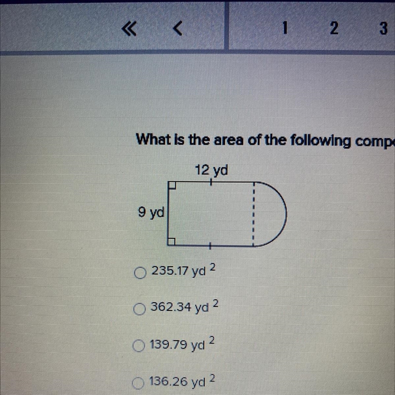 What is the perimeter of the following composite figure? 12 yd 9 yd O 35.13 yd O 21 yd-example-1