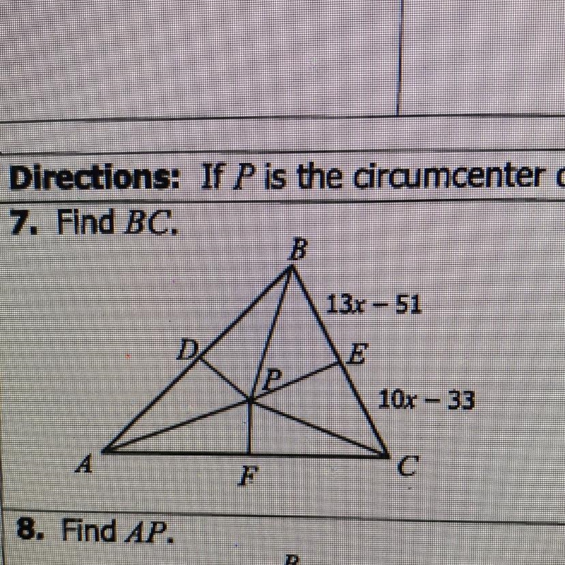 7. Find BC. 132 - 51 10x - 33-example-1