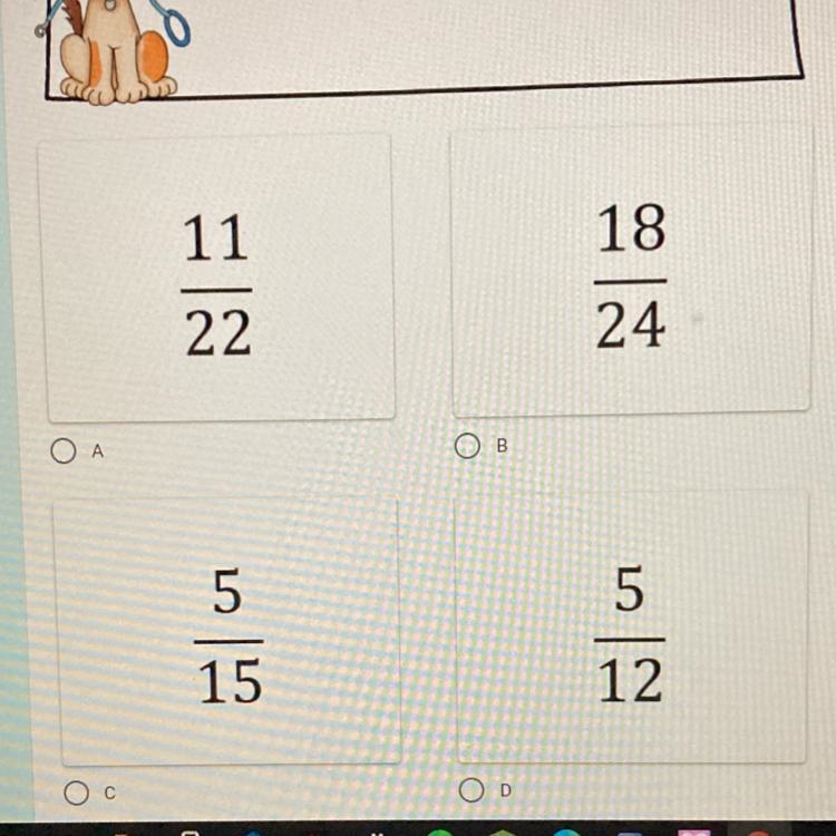 Which fraction is written in simplest form?-example-1