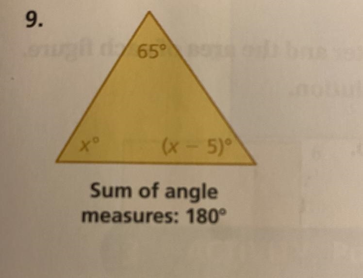 Find the value of x. Then find the angle measure of the polygon. PLEASE HELPP ME-example-1