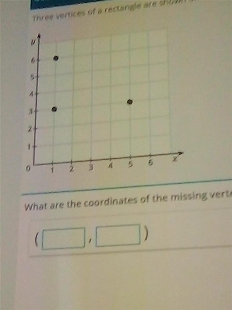 There verticles of a rectangle are shown on the grid what are the coordinates of the-example-1