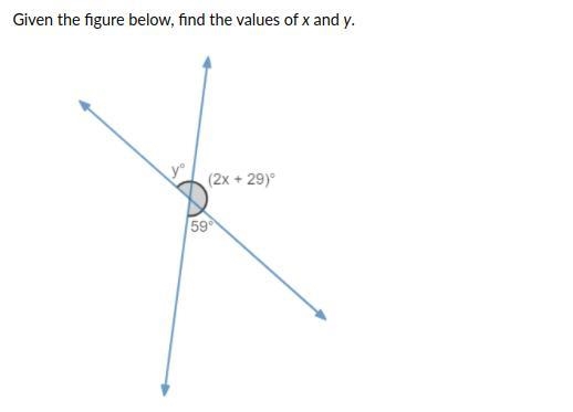 Find the values of x and y.-example-1