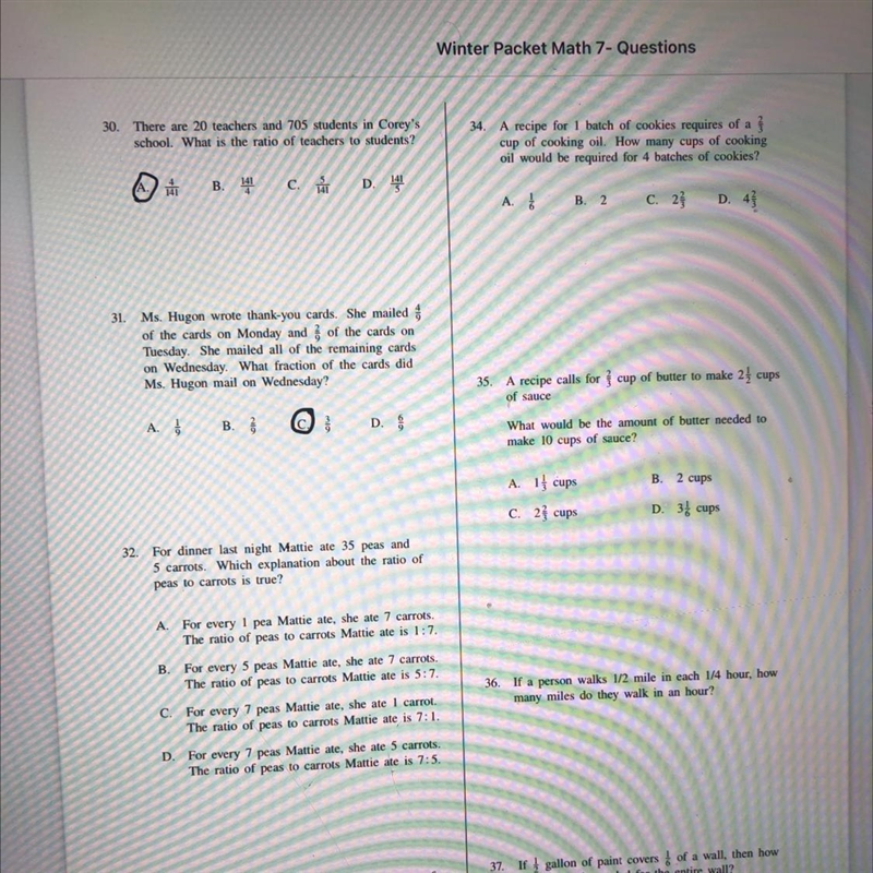 Winter math packet-example-1