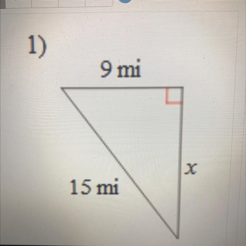 How to solve for the missing side useing the pythagorean theorem-example-1