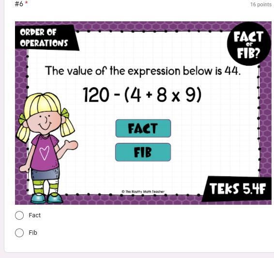 Pls help fact means true fib means false-example-1