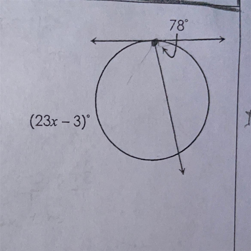 Solve for X, assume that all segmented that appear to be tangent are tangent.-example-1