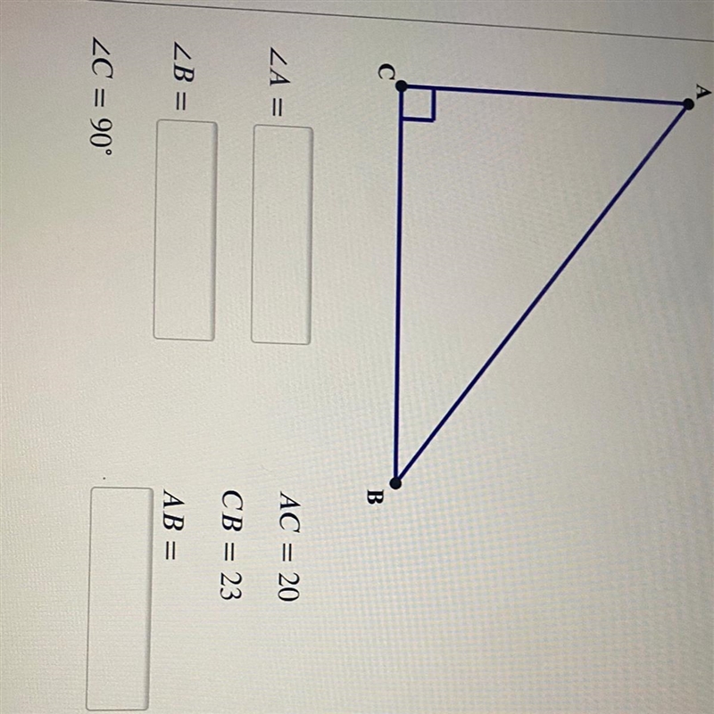 Using what you know about right triangle trigonometry, salt the triangle round the-example-1