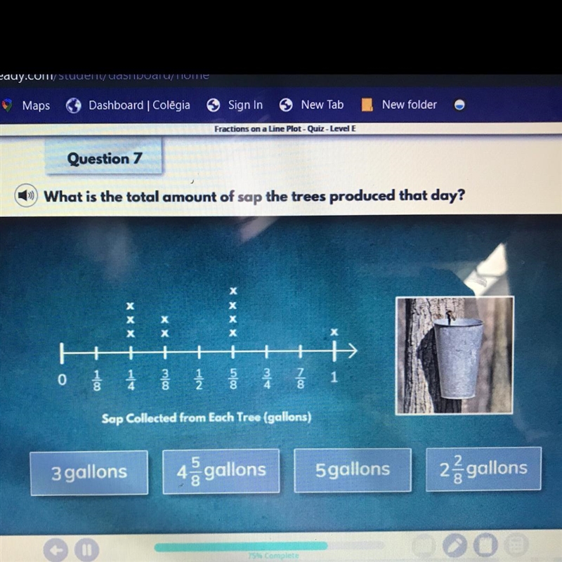 What is the total amount of sap the trees produce that day-example-1