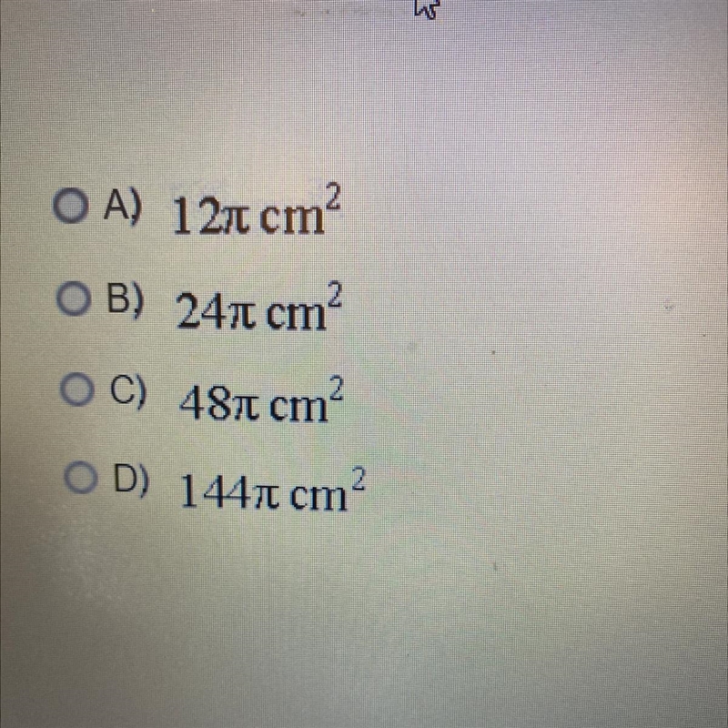 A circular disk has a diameter of 24 cm. what is the area of the disk￼?-example-1