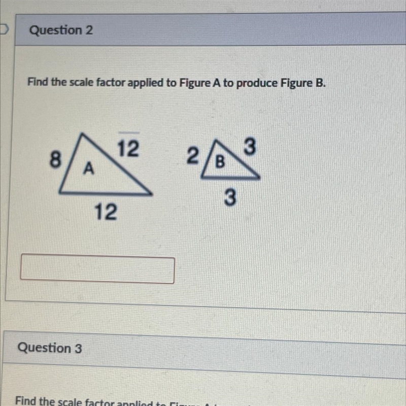 Find the scale factor applied to figure A to produce figure B-example-1