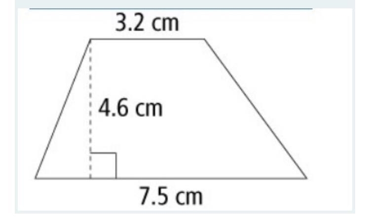 What is the area of the trapezoid ?-example-1