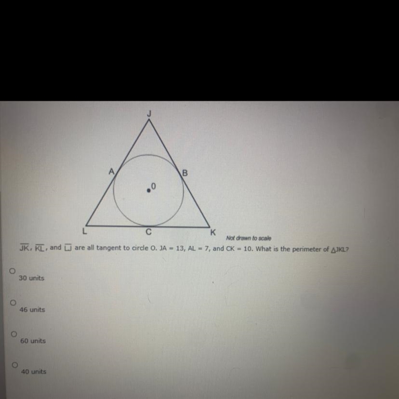 What is the perimeter of JKL?-example-1