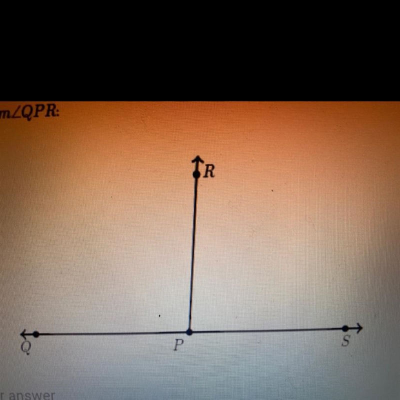 Find the measure of angle QPR. Given m m m Find m-example-1