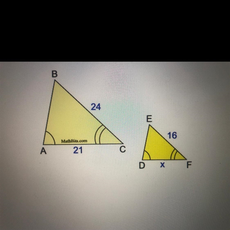 Find the x. Please help-example-1