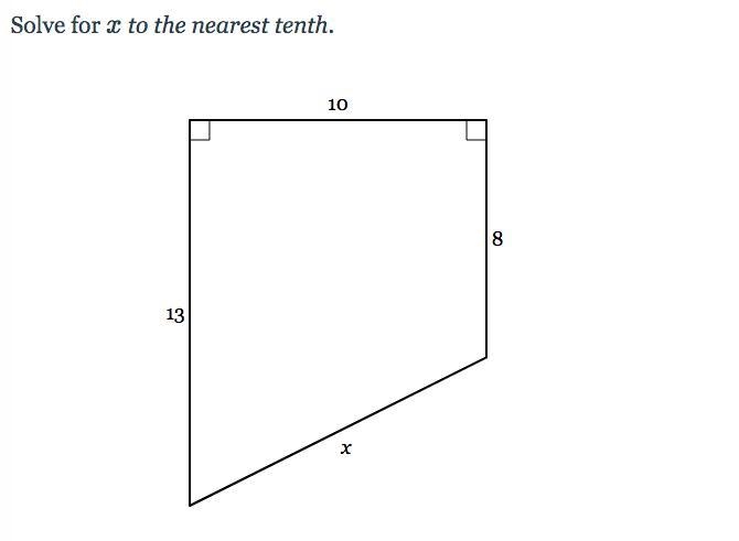 Solve for x to the nearest tenth.-example-1