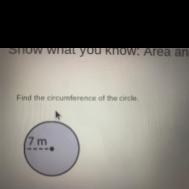 Find the circumference of the circle. please help me baby-example-1